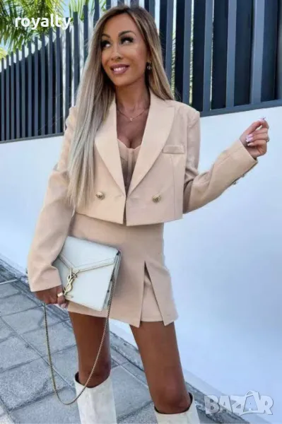 Бежов дамски комплект , снимка 1
