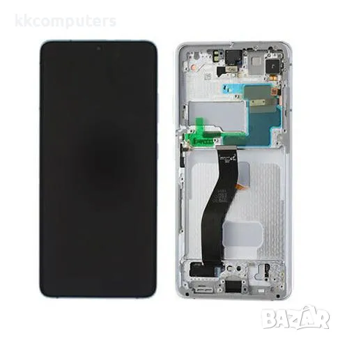 LCD Дисплей за Samsung SM-G998B S21 Ultra 5G 2021 / GH82-26035B / 26036B / Тъч скрийн / Сребърен/ КЛ, снимка 1