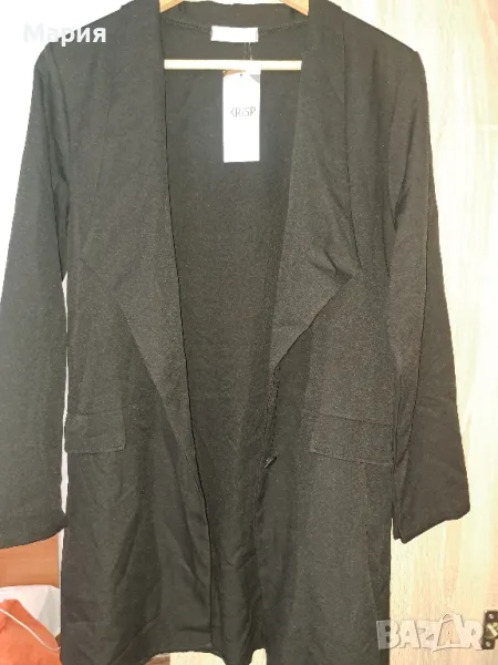 Черно дълго тънко сако на Krisp L, снимка 1