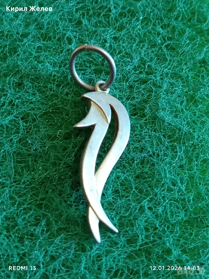 Сребърна висулка елегантен и модерен силует ювелирна изработка 35467, снимка 1