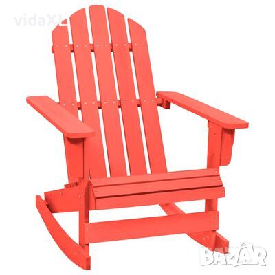 vidaXL Градински люлеещ се стол "Адирондак", чам масив, червен(SKU:315883, снимка 1