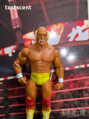 Екшън фигура WWE Hulk Hogan Хълк Хоугън WWF classic superstars legends Mattel Basic figure играчка, снимка 9 - Колекции - 49511514