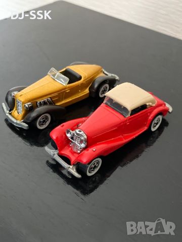 Vintage Hot Wheels:MERCEDES 540K 1982 + Auburn 852 - 1978 GOLD , снимка 1 - Коли, камиони, мотори, писти - 46787871