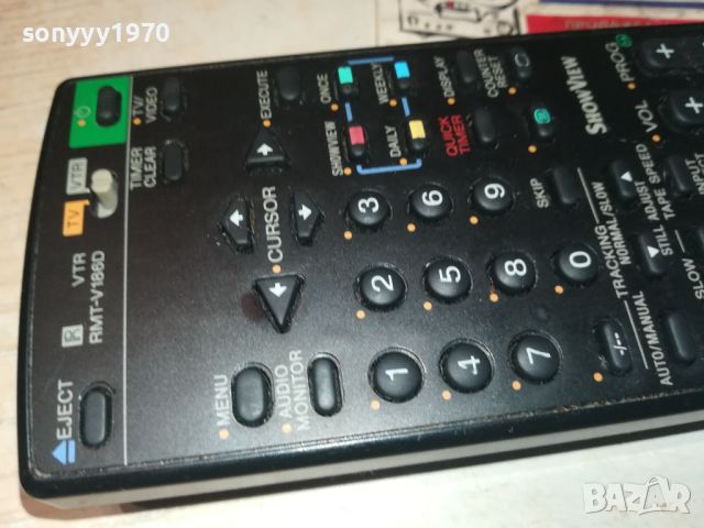 SONY RMT-V186D VTR/TV REMOTE CONTROL-ВНОС SWISS 0606241134, снимка 7 - Дистанционни - 46081365