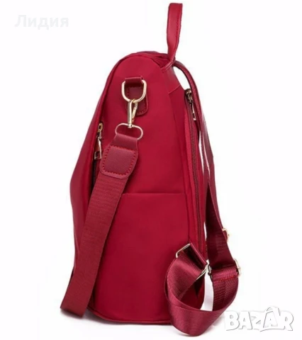 Нова свежа дамска текстилна раница за всекидневна употреба в червен цвят , снимка 7 - Чанти - 51203933
