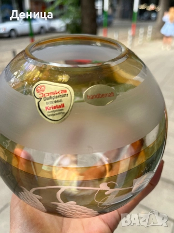 Кристална ваза на Joska Ръчна гравюра и налични етикети , снимка 5 - Вази - 51638133
