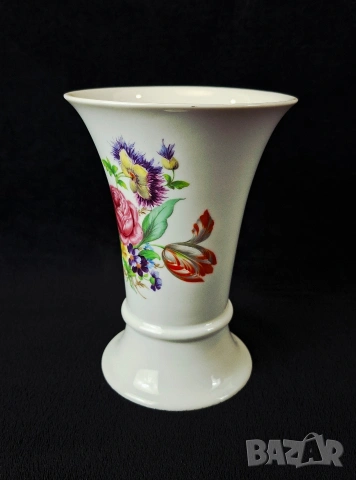 Елегантна порцеланова ваза - Lindner, Германия, снимка 3 - Вази - 53621904