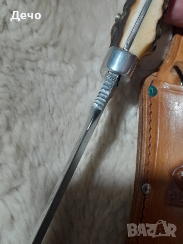 Оригинален нож Пума Puma White hunter 1970 година Чудесно Състояние , снимка 10 - Ножове - 52859975