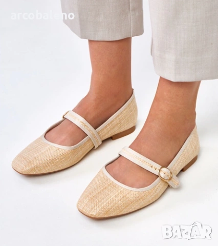 Дамски плетени балетки с катарама Nonana, 3цвята , снимка 4 - Дамски ежедневни обувки - 54025181