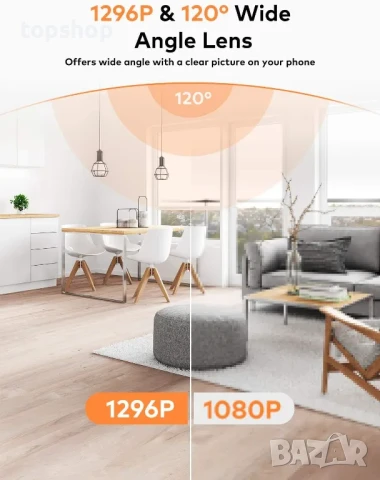 НОВА IHOUMI D350 1296P WiFi IP камера / бебефон с нощно виждане, детектор на движение..., снимка 3 - Бебефони - 50575758