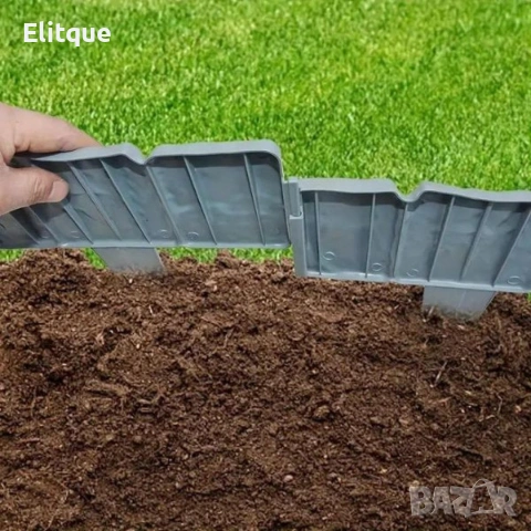 Каменна градинска ограда с визия на естествен камък – комплект 10 броя, снимка 6 - Други стоки за дома - 53040287