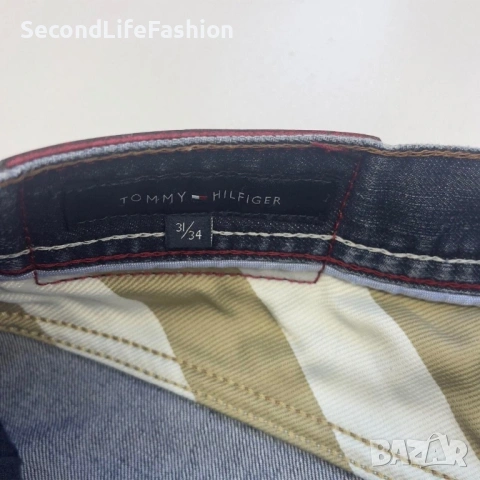 Мъжки дънки TOMMY HILFIGER Madison Straight Fit, W31 L34, с цип деним, син, снимка 3 - Дънки - 53020142