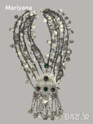 Сребърен нагръден накит , снимка 5 - Антикварни и старинни предмети - 51278219