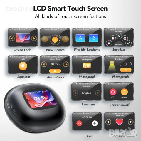 AI Слушалки-Преводач XP7 с Тъчскрийн – 135 езика, Bluetooth 5.4, 50ч батерия. Чисто нов продукт ..., снимка 6 - Слушалки и портативни колонки - 53216779