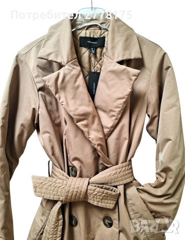 НОВ с етикет Vero Moda дебел тренч с подплата , снимка 8 - Палта, манта - 53170088