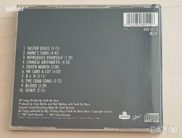 FAITH NO MORE-оригинален диск, снимка 2 - CD дискове - 46330801