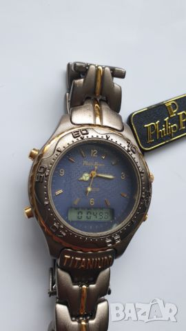 Цифров аналогов мъжки часовник Philip Persio Titanium, снимка 4 - Антикварни и старинни предмети - 45597526