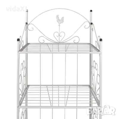 Етажерка за цветя, правоъгълна, бяла(SKU:40781), снимка 4 - Други - 49500552