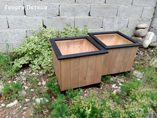 Кашпа от естествена дървесина-49х49хх47см., снимка 2 - Саксии и кашпи - 50408040