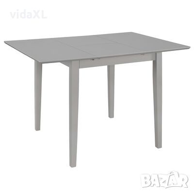 vidaXL Разтегателна трапезна маса сива (80-120)x80x74 см МДФ(SKU:247627, снимка 1