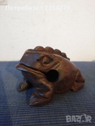 Дървени ръчно изработени статуи.  Костенурка, жаба, птица-пано, образ. , снимка 5 - Декорация за дома - 45485787