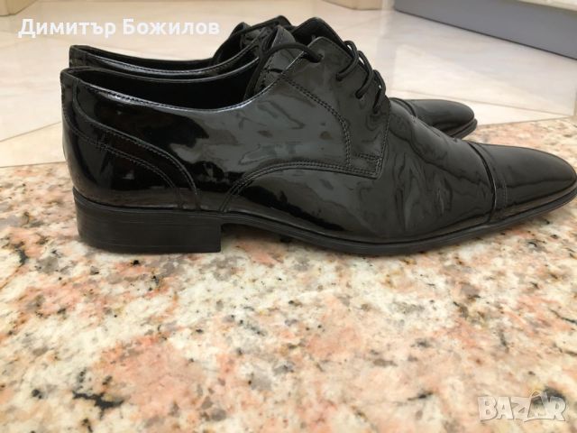 Официални мъжки обувки черен лак 45н., снимка 3 - Официални обувки - 45707743