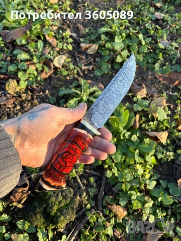 Ножове дамаска стомана, снимка 5 - Ножове - 51161375