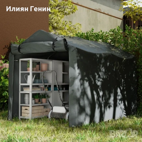 Outsunny Garage, Водоустойчива гаражна тента с врата, UV, снимка 8 - Градински мебели, декорация  - 53463646