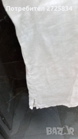 Блуза H&M, 100% лен и шевица, бяла, снимка 13 - Корсети, бюстиета, топове - 46206360