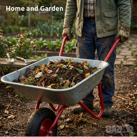 Градинска количка с товаропоносимост 100 кг - голям капацитет и стабилна основа, снимка 2 - Градинска техника - 54026814