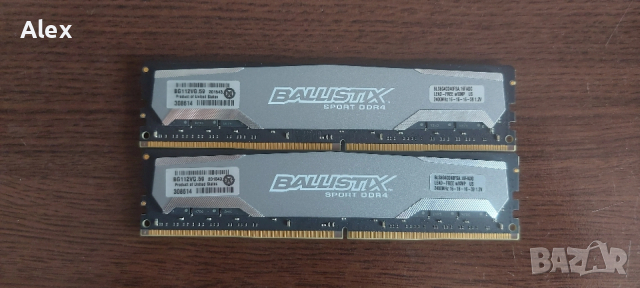 DDR4 2x8GB Crucial Balistix Sport, снимка 2 - RAM памет - 54181398