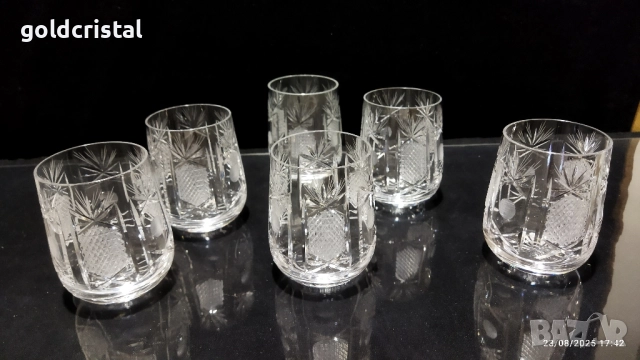 Кристални чаши, снимка 2 - Антикварни и старинни предмети - 37412144