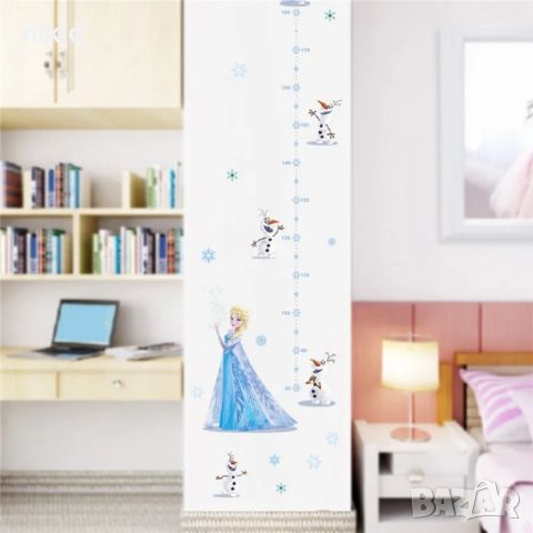 Елза и Олаф Frozen замръзналото кралство метър стена мебел детска стая лепенка самозалепващ 