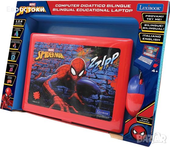 Lexibook  Двуезичен образователен лаптоп Spider Man на италиански/английски, снимка 1 - Образователни игри - 45399852