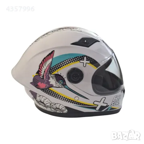 Детска Каска, За момичета, PA1020, Бял гланц