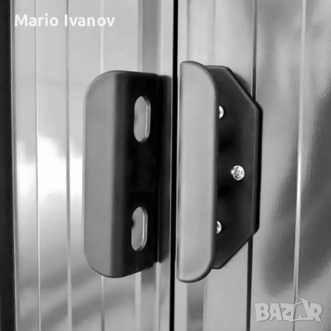 Метална градинска къща за инструменти с вентилация и заключване - 277 × 299 × 192 см, снимка 9 - Други - 53423886