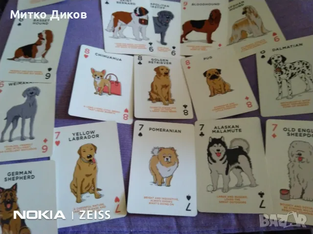 Карти пластик 52 +3 нови маркови на Dog Lovers -картите са на породи кучета-в мет.кутия, снимка 10 - Карти за игра - 48001601