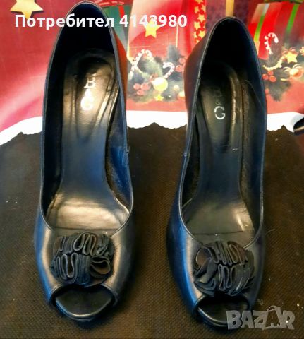 Обувки естествена кожа, снимка 1 - Дамски обувки на ток - 46486068