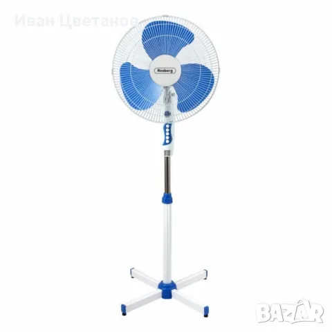 Вентилатор Rosberg, 40W, 40см., бял/сив или бял/син