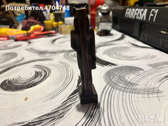 Бронзова статуетка Анубис, снимка 4 - Антикварни и старинни предмети - 53851462