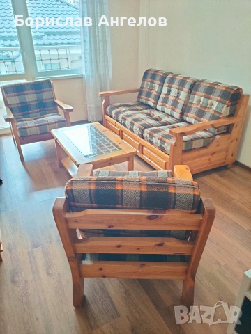 Канапе - триместно от масивна дървесина!!! , снимка 6 - Дивани и мека мебел - 54196175