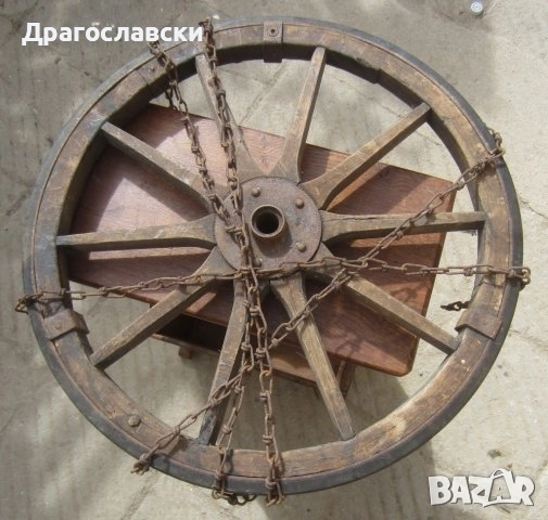 старо Колело от каруца и колело за полилей със синджири, снимка 13 - Други - 30192000