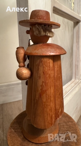 Колекционерска Немска дървена фигура, тамянник.Ерцгебирге, ГДР, снимка 5 - Антикварни и старинни предмети - 52811813