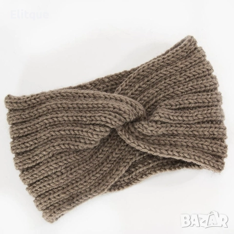 Дамски плетена лента за глава с усукване, снимка 9 - Други - 52644543