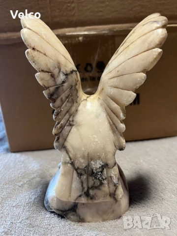 мраморна статоетка орел, снимка 3 - Антикварни и старинни предмети - 51205815