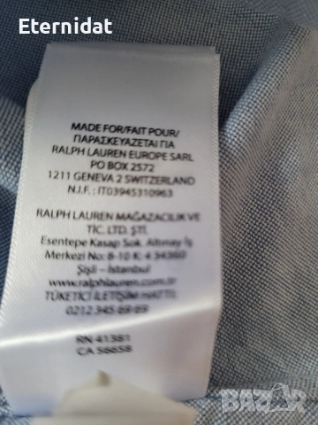 Мъжка синя риза POLO RALPH LAUREN , снимка 10 - Ризи - 51887103