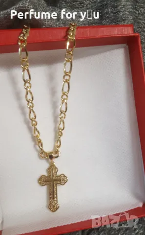 Луксозна верижка със златно покритие 14 К, снимка 2 - Колиета, медальони, синджири - 49869821