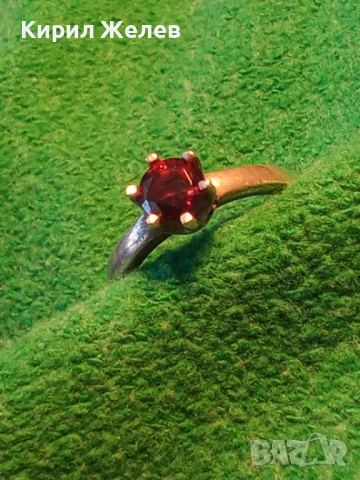 ИЗЯЩЕН СРЕБЪРЕН Тип ГОДЕЖЕН ПРЪСТЕН СРЕБРО 925 с ГОЛЯМ ЮВЕЛИРНО ФАСЕТИРАН ГРАНАТ или РУБИН 38674, снимка 18 - Пръстени - 41637997