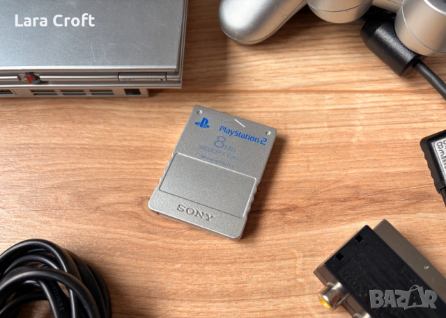 PS2 Slim Silver PlayStation 2 + подарък 6 игри и два контролера, снимка 7 - PlayStation конзоли - 53901236