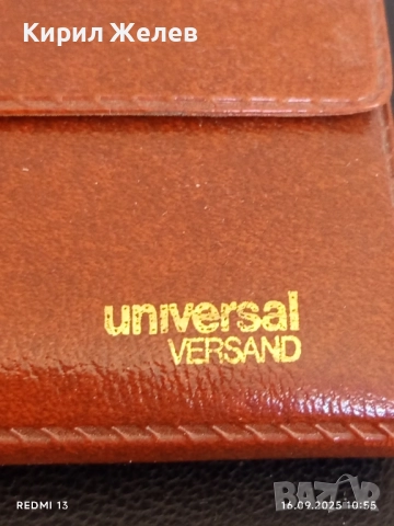 Винтидж кафяв кожен калъф за карти UNIVERSAL VERSAND за КОЛЕКЦИОНЕРИ 50533, снимка 3 - Други ценни предмети - 51729820